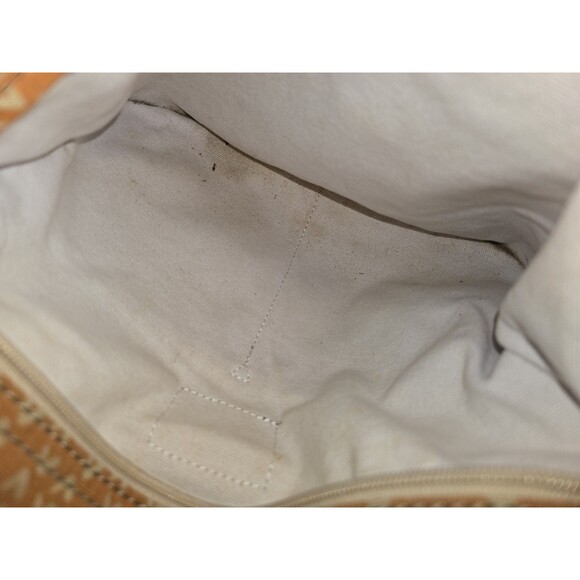 Fossil Key-Per Coated Canvas Hobo Tote Bold  Print Pattern Large Shoulder Bag - Picture 5 of 8